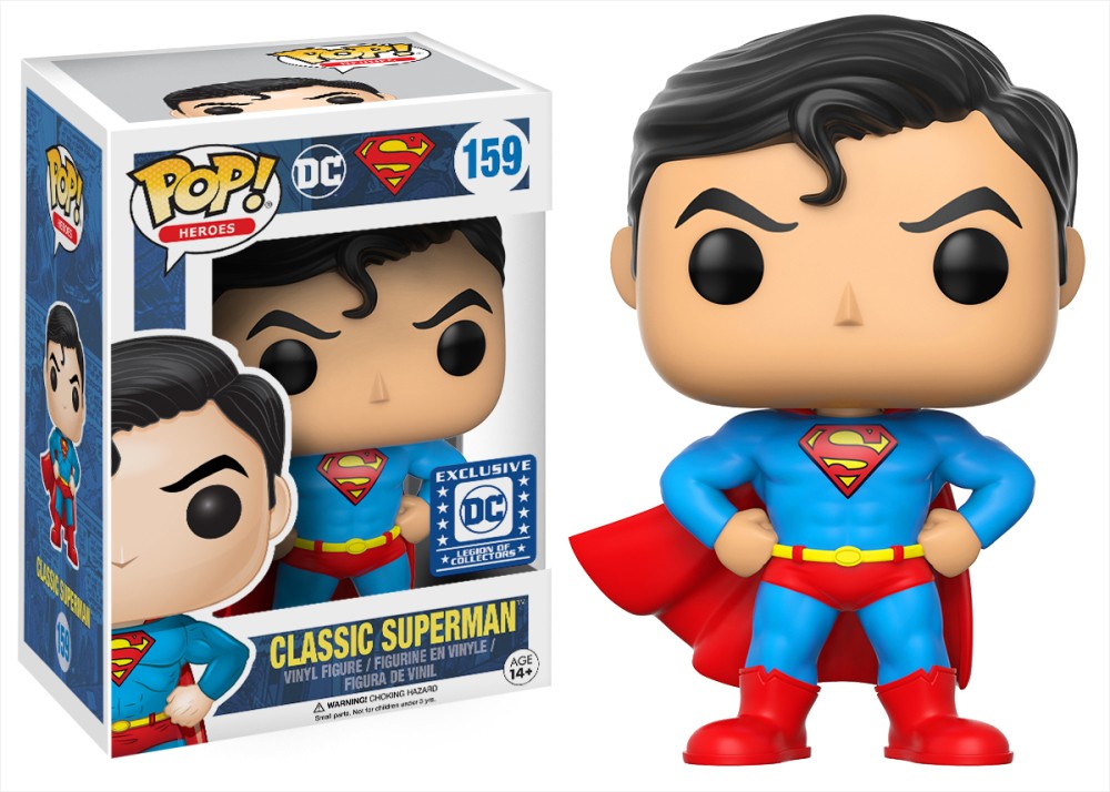 Funko Pop Heroes DC Superman Classic Superman Legion of Collectors Exclusive Figure 159