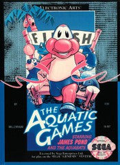 Aquatic Games Starring James Pond (Sega Genesis) Pre-Owned: Game, Manual, Poster, and Case