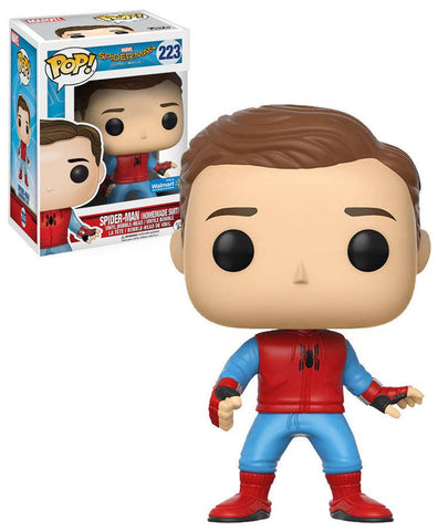 POP! Marvel #223: Spider-man Home Coming - Spider-Man (Homemade Suit) (Wal-Mart Exclusive) (Funko POP! Bobble-Head) Figure and Box w/ Protector