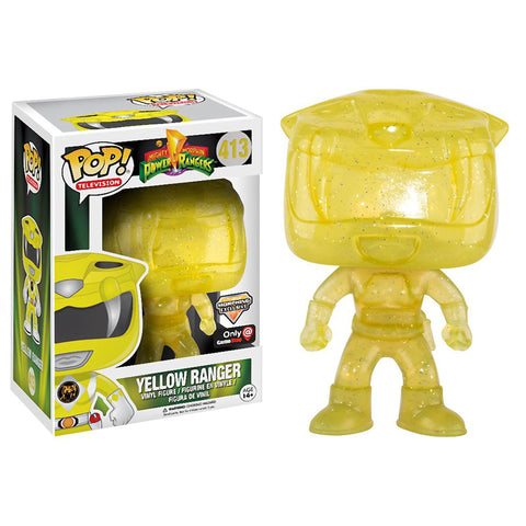 POP! Television #413: Mighty Morphin Power Rangers - Yellow Ranger (Morphing Exclusive) (GameStop Exclusive) (Funko POP!) Figure and Box w/ Protector