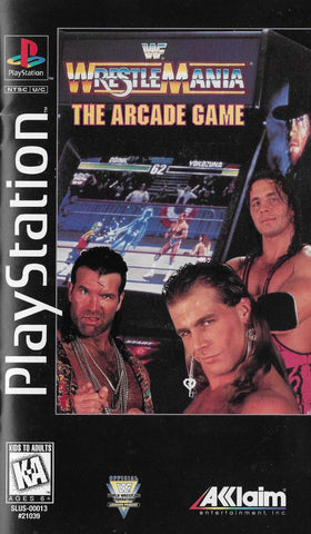 WWF WrestleMania: The Arcade Game (Playstation 1) Pre-Owned: Game, Manual, and LongBox Case