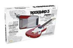 Rock Band 3 Fender Mustang PRO Guitar - Wireless Controller [Red & White] (Nintendo Wii) Pre-Owned w/ Dongle