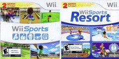 Wii Sports & and Wii Sports Resort (Nintendo Wii) Pre-Owned: Game, Manual, and Cardboard Case