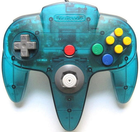 Official Nintendo Wired Controller - Ice Blue (Nintendo 64 Accessory) Pre-Owned