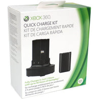 Quick Charge Kit - Black (Official Microsoft Brand) (Xbox 360) Pre-Owned w/ Box