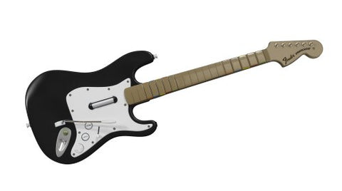 Rock Band - Wireless Guitar [Black & White w/ Tan Handle] (Playstation 2 & 3) Pre-Owned w/ Dongle