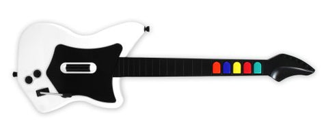 Guitar Hero Guitar - Wireless Controller [White] (Red Octane) (Playstation 2) Pre-Owned w/ Dongle