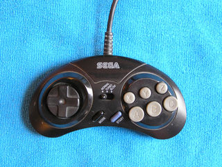 Official SEGA 6-Button Turbo Controller - Model #MK-1470 (Sega Genesis Accessory) Pre-Owned