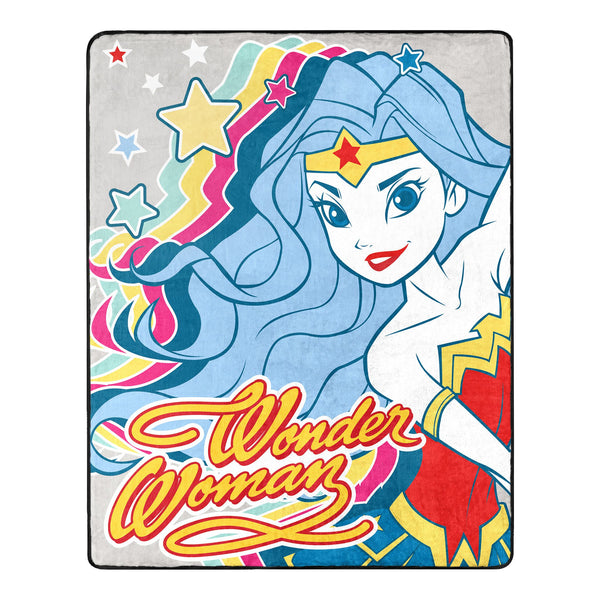 Wonder Woman - "Jet Setter" - Silk Touch Throw Blanket - 40" x 50" - NEW