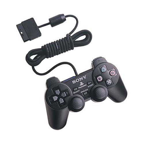 Official SONY Wired Dualshock 2 Analog Controller - Black (Playstation 2 Accessory) Pre-Owned