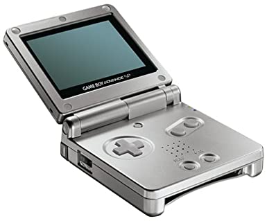 System - Silver Platinum (AGS-001) (Nintendo Game Boy Advance SP) Pre-Owned