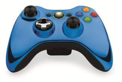 Official Microsoft Wireless Controller - Chrome Series Limited Edition - Blue (Xbox 360) Pre-Owned