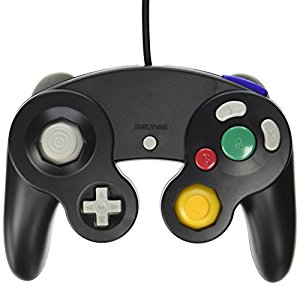 Wired Controller - 3rd Party / Black (GameCube Accessory) Pre-Owned