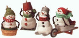 Race Down Main Street - The Snowmen of Mitford (Set of 4) 2000 - Sue Tague (Hallmark Keepsake) Pre-Owned: Ornament and Box