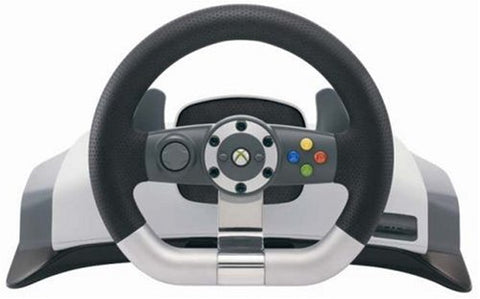 Wireless Racing Wheel w/ Force Feedback + Floor Pedals - White (Xbox 360) Pre-Owned*