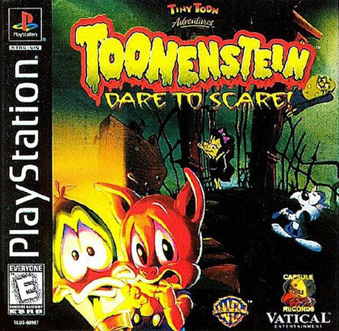Toonenstein Dare to Scare (Tiny Toon Adventures) (Playstation 1) Pre-Owned: Game, Manual, and Case