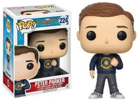 POP! Marvel #224: Spider-man Home Coming - Peter Parker (Funko POP! Bobble-Head) Figure and Box w/ Protector