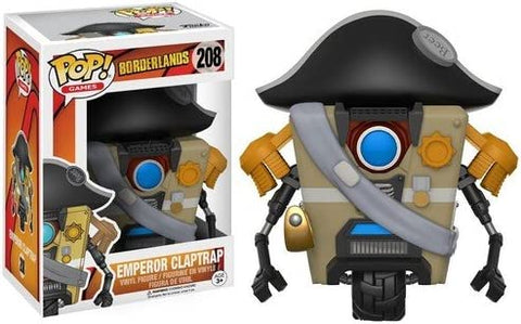 POP! Games #208: Borderlands - Emperor Claptrap (Funko POP!) Figure and Box w/ Protector