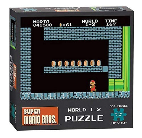 Collector's Puzzle - Super Mario Bros. World 1-2 - 550 Piece - 18" x 24" (Nintendo / USAopoly) NEW