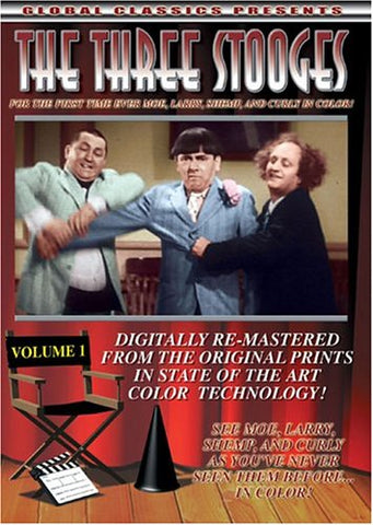 The Three Stooges, Vol. 1: For the First Time Ever in Color! (DVD) Pre-Owned