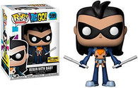 POP! Television #599: Teen Titans Go! Robin with Baby (Hot Topic Exclusive) (Funko POP!) Figure and Original Box
