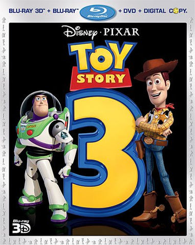 Toy Story 3 (Blu Ray + Blu Ray 3D + DVD Combo) Pre-Owned