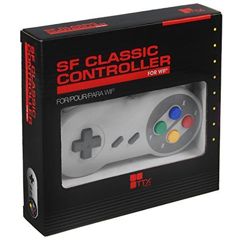SF Classic Controller (Super Nintendo / Famicom Style) (TTX Tech) (Nintendo Wii) NEW