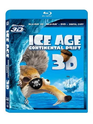 Ice Age: Continental Drift (Blu-ray 3D + BR + DVD) Pre-Owned