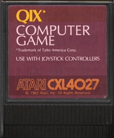 QIX - CXL4027 (Atari 400/800/XL/XE) Pre-Owned: Cartridge Only