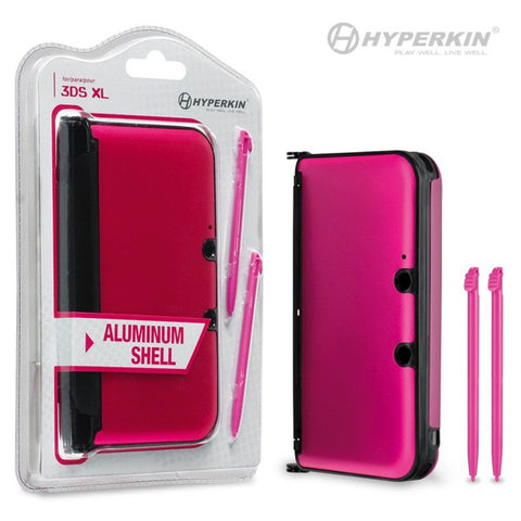 Aluminum Shell with 2 Stylus Pens for Nintendo 3DS XL (Pink) - Hyperkin (NEW)
