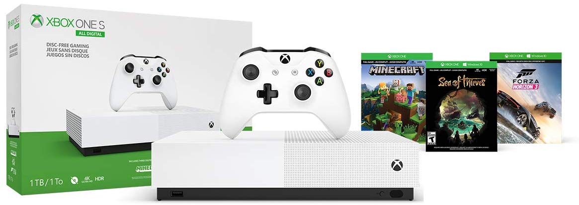 System - White - All-Digital Edition (Minecraft, Forza Horizon 3, and ...