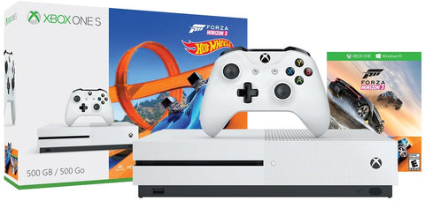 System - 500GB - White - Forza Horizon 3 Hot Wheels Bundle (Xbox One S) NEW