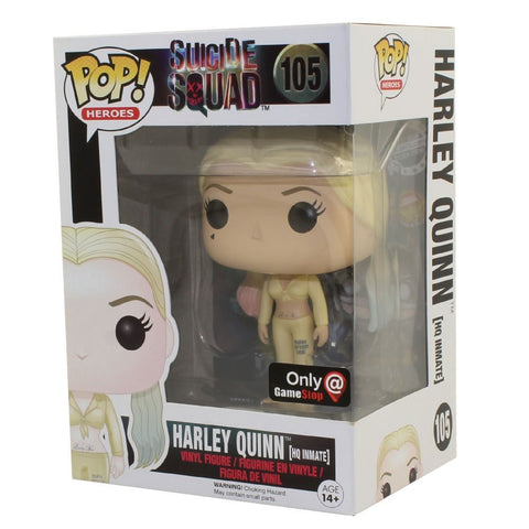 Funko POP! Figure - Heroes: Suicide Squad - Harley Quinn Inmate Gamestop Exclusive (105) (Figure and Original Box)