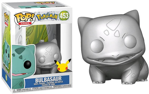 POP! Games #453: Pokemon - Bulbasaur (Silver Metallic) (Funko POP!) Figure and Box w/ Protector