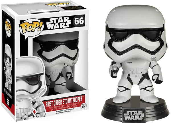 POP! Star Wars #66: First Order Stormtrooper (Funko POP! Bobble-Head) Figure and Box w/ Protector (Missing Plastic Insert)