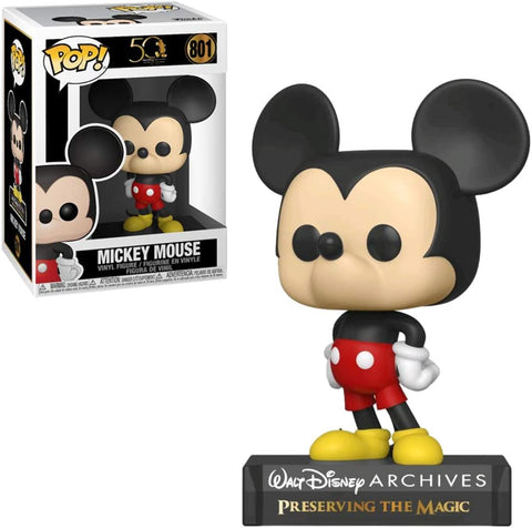 POP! Disney #801: Mickey Mouse - 50 Years Archives 1970-2020 - Preserving The Magic (Funko POP!) Figure and Box w/ Protector