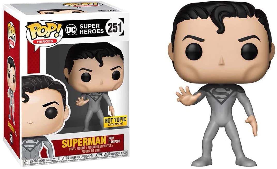 POP! Heroes #251: Superman From Flashpoint (Hot Topic Exclusive) (Funko POP!) Figure and Box w/ Protector (━☞´◔‿ゝ◔`)━☞ BOB'S BARGAINS