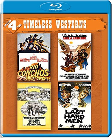 Movies 4 You: Timeless Westerns (Blu Ray) Pre-Owned: Disc(s) and Case (Rio Conchos, Take a Hard Ride, Butch and Sundance The Early Years, The Last Hard Men)