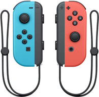 Nintendo Joy-Con (L/R) - Neon Blue / Neon Red (Nintendo Switch) Pre-owned w/ Wrist Strap Adapters