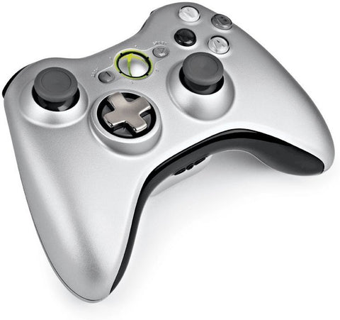 Official Microsoft Wireless Controller - Silver w/ Transforming D-Pad (Xbox 360) Pre-Owned