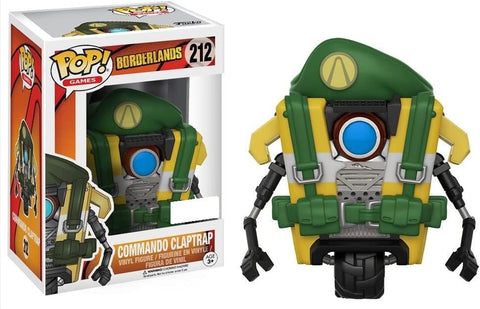POP! Games #212: Borderlands - Commando Claptrap (GameStop Exclusive) (Funko POP!) Figure and Box w/ Protector