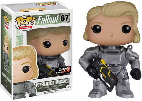 POP! Games #67: Fallout - Power Armor (Unmasked) (GameStop Exclusive) (Funko POP!) Figure and Box w/ Protector
