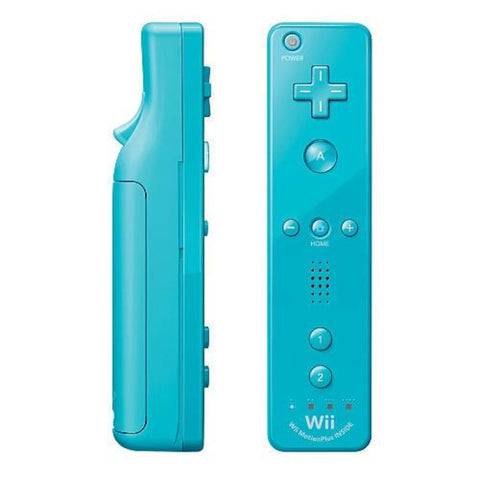 Wireless Controller w/ Motion Plus - Official - Blue (Nintendo Wii Accessory) Pre-Owned