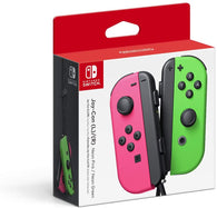 Nintendo Joy-Con (L/R) - Neon Pink / Neon Green (Nintendo Switch) Pre-owned w/ Wrist Strap Adapters