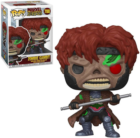 POP! Marvel #788: Marvel Zombies - Zombie Gambit (Funko POP! Bobble-Head) Figure and Box w/ Protector (Box Damage)