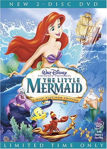 The Little Mermaid (Disney) (Two-Disc Platinum Edition) (1989) (DVD / Kids) Pre-Owned: Disc(s) and Case