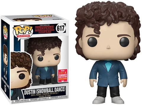 POP! Television #617: Stranger Things - Dustin (Snowball Dance) (2018 Summer Convention Limited Edition) (Funko POP!) Figure and Box w/ Protector