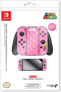 Super Mario "Princess Peach" Joy-Con Skin and Screen Protector - Nintendo Switch - NEW