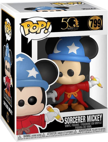 POP! Disney #799: Sorcerer Mickey - 50 Years Archives 1970-2020 - Preserving The Magic (Funko POP!) Figure and Box w/ Protector