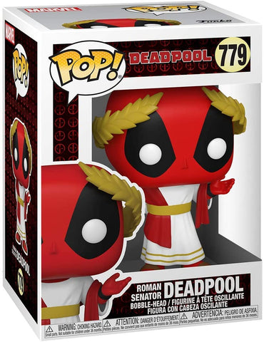POP! Marvel #779: Deadpool (Roman Senator) (Funko POP! Bobble-Head) Figure and Box w/ Protector